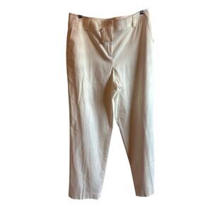 Talbots | (NWT) White Cotton Blend Straight Leg Pant | 14